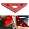 Regla de ángulo recto de aleación de aluminio Regla de ángulo recto de aleación de aluminio Herramienta de medición de calibre Triángulo de carpintería DIY