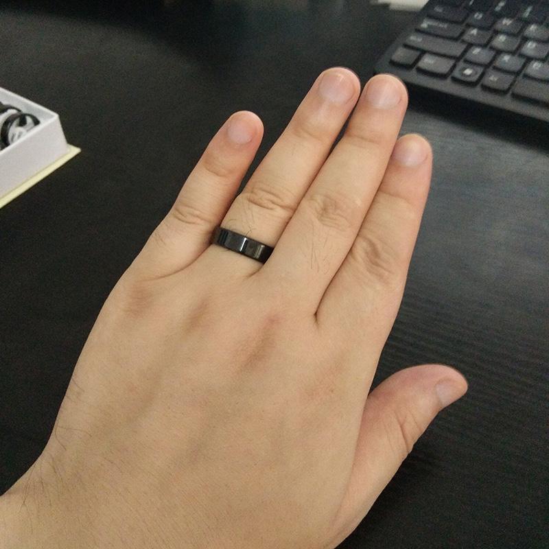 Anelli Neri in Acciaio Inossidabile Vintage per Donne Anelli di Matrimonio Anelli da Cocktail Gioielli da Uomo Larghezza 6mm