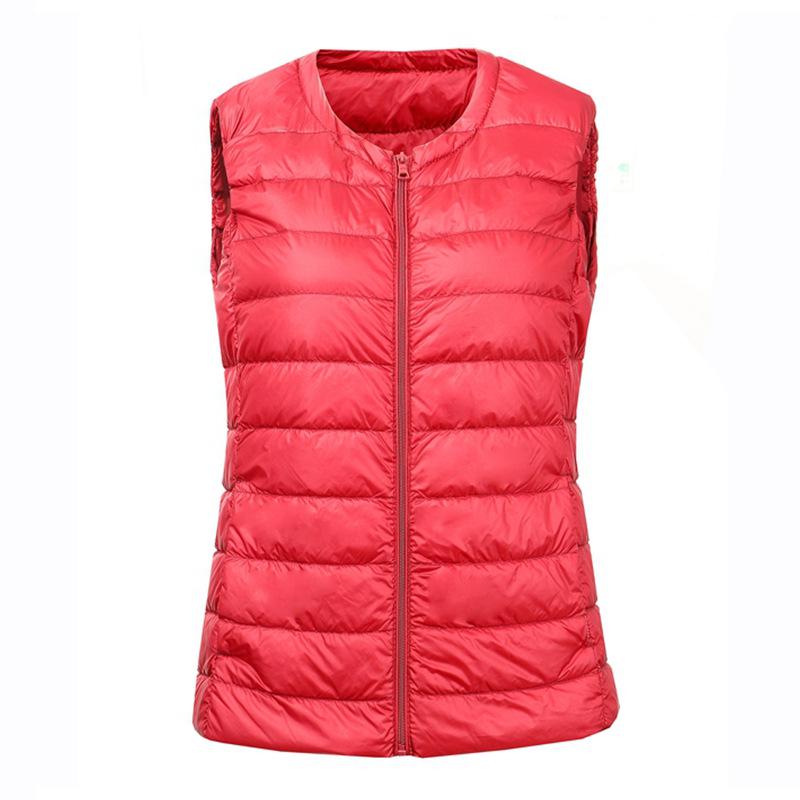 Women's Autumn/Winter Collarless Down Vest - Slim, Lightweight, Korean Style Inner Wear
