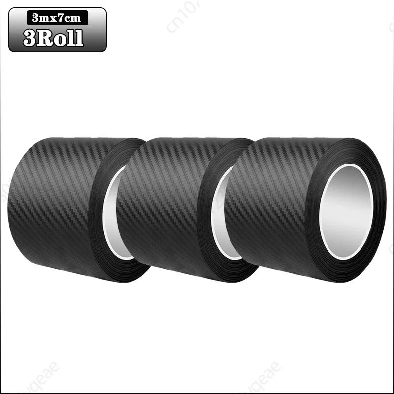 3m Auto 3D Kohlefaser Aufkleber Türschwelle Trittschutz Kofferraumstoßstange Seitenspiegel Kratzschutzband Autoaufkleber