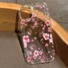 Pink Cherry Blossom Branch Art Phone Case for iPhone 17 16 15 14 13 12 11 Series Pro Max Plus Double Layer Protection