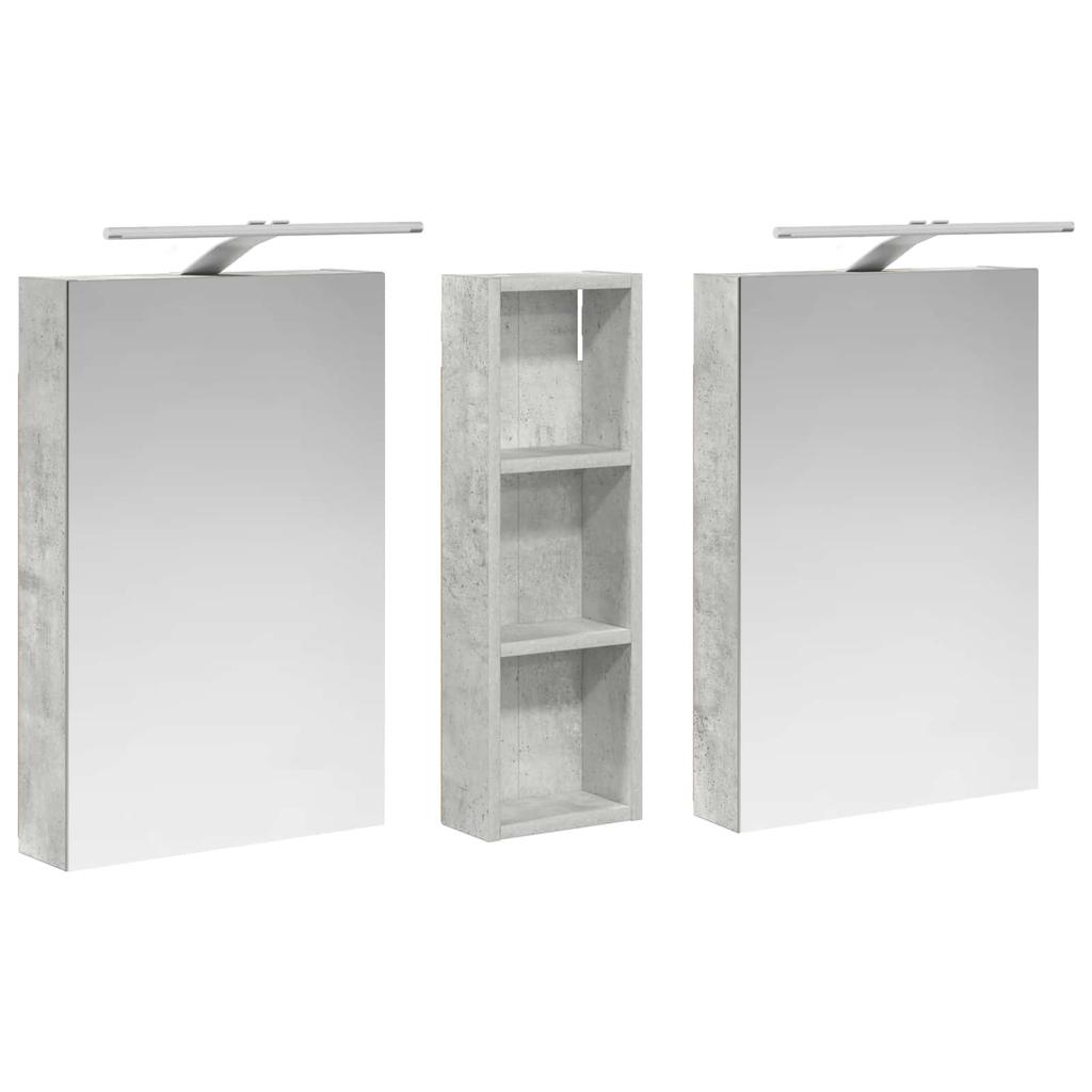 Bathroom Cabinet Set 3 Pcs 100 X 10.5 X 60.5 Cm Particleboard
