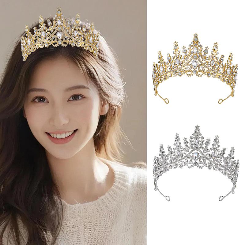 Bridal Crown Luxury Full Diamond Wedding Dress Accessories Wedding Headgear Birthday Party Crown Hair Accessories