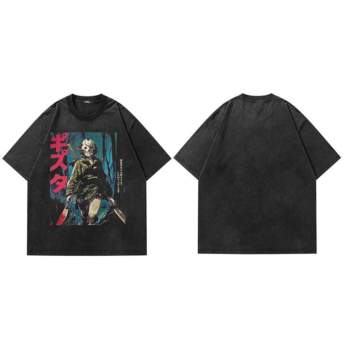

Men T Shirt Streetwear HipHop Oversize T Shirt Harajuku Anime Cartoon Japanese Ninja Graphic Tshirt Cotton Tops Tee Hipster S