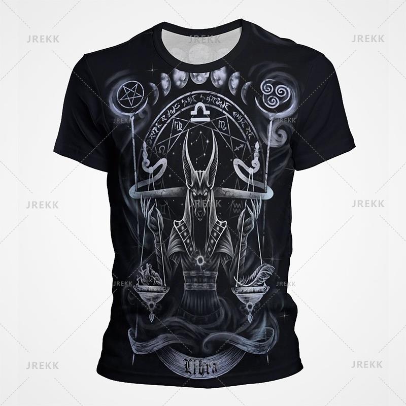 Scorpio Leo Pisces Sagittarius Twelve Constellation T Shirt Men Summer Vintage Tshirt Funny 3D Print T-shirt Casual Tops Tee