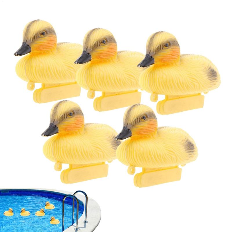 5Pack Floating Duck Fish Pond Ornament Plastic Duck-lings Decoy Mallard For Garden Yard Lawn Decor Realistic Duck Decor