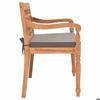 Maison Exclusive - Banc Batavia avec coussin gris foncé 120 cm Bois de teck massif