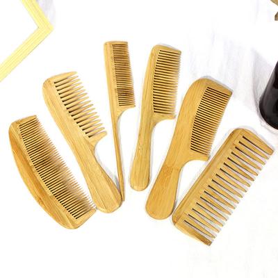 Drevený hrebeň Bambusový hrebeň Antistatický bambus Hrebeň s vôňou Bambusové šitie Kaderníctvo Široký zubný hrebeň