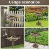 Vintage Bird Bath Feeder Bowl for Outdoor Garden Decor Courtyard Parrot Hummingbird Wild Birds Feeding Watering Supplies