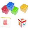 Children Soft Dice Learning Toys Baby Cube Toys Throwing Dice with Transparent Pockets Early