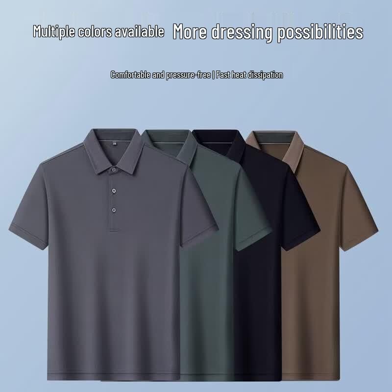 Men's 100% Mulberry Silk Breathable Polo Shirt