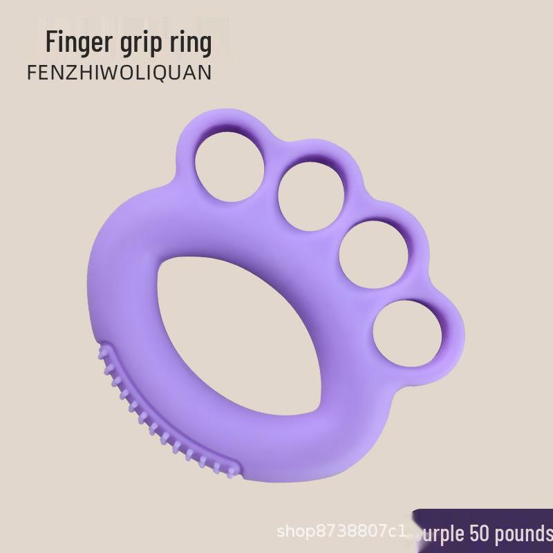 Elderly Hand & Finger Recovery Grip Ring - Silicone Flexibility & Strength Trainer for Home Use