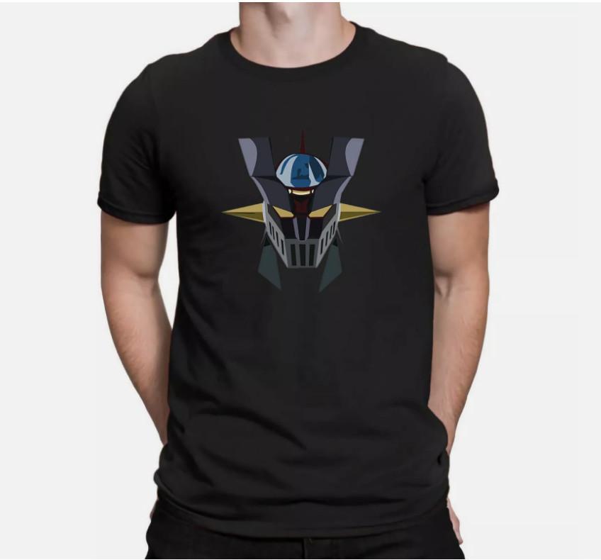 Mazinger-Z Head Anime Sentai Robot Men s T-shirt Cotton Short Sleeve Tee Gifts Unisex T-Shirt M
