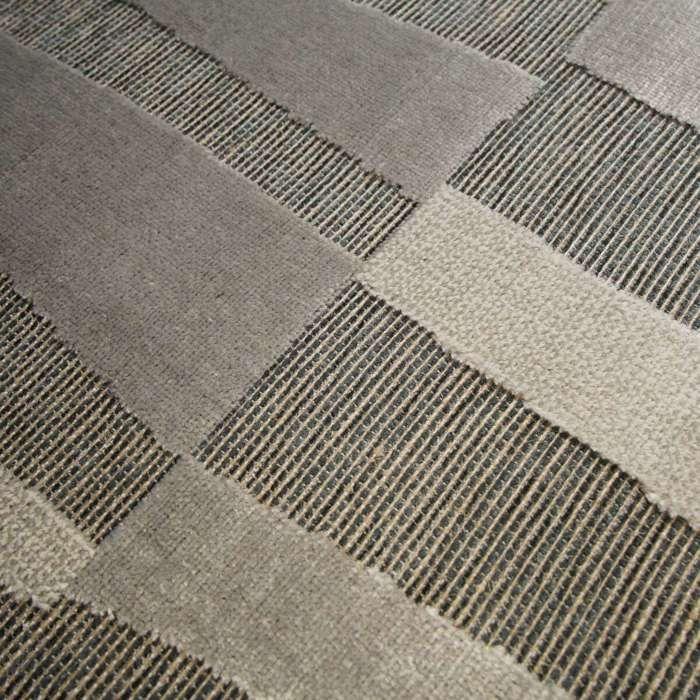 Modern Grey Relief Rug 120x160
