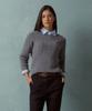 BROOKS BROTHERS [Women'S] Wool Cable Sweater (Grey) (Bbwrwbf401)