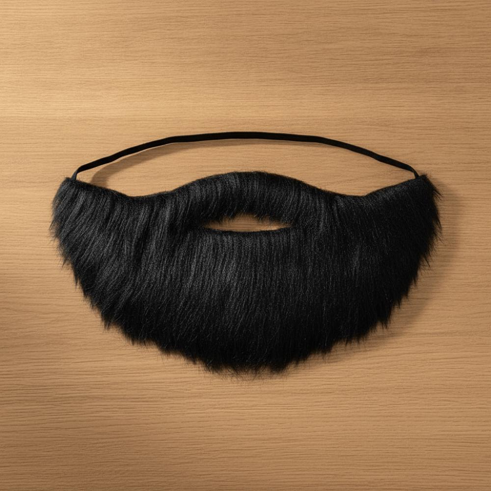 Simulated Halloween Artificial Semicircular Beard with Elastic Strap Fake Facial Hair Masquerade