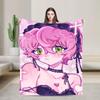 Alien Stage Anime Kawaii Knitted Blankets Fleece Mizi Sua Super Soft Throw Blanket for Bedroom Sofa Bed Rug