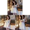 Elegant White Sleeveless Dress With Ruffle Collar For Summer Casual Wear