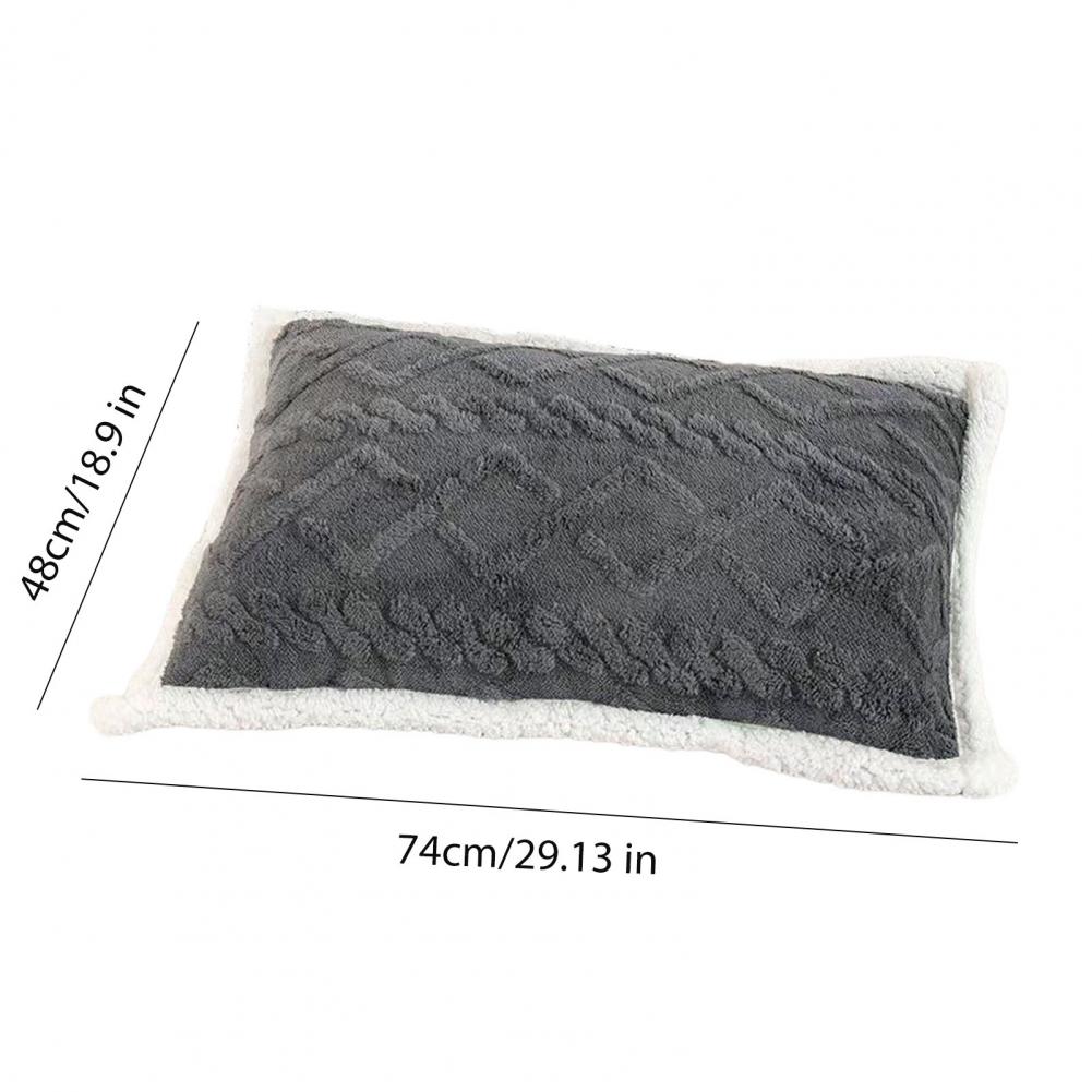 1Pc/2Pcs Stylish Cushion Cover Winter Warm Pillow Cover Double-Sided Fuzzy Pillowcase Pillow Protector for Bedroom Decoration