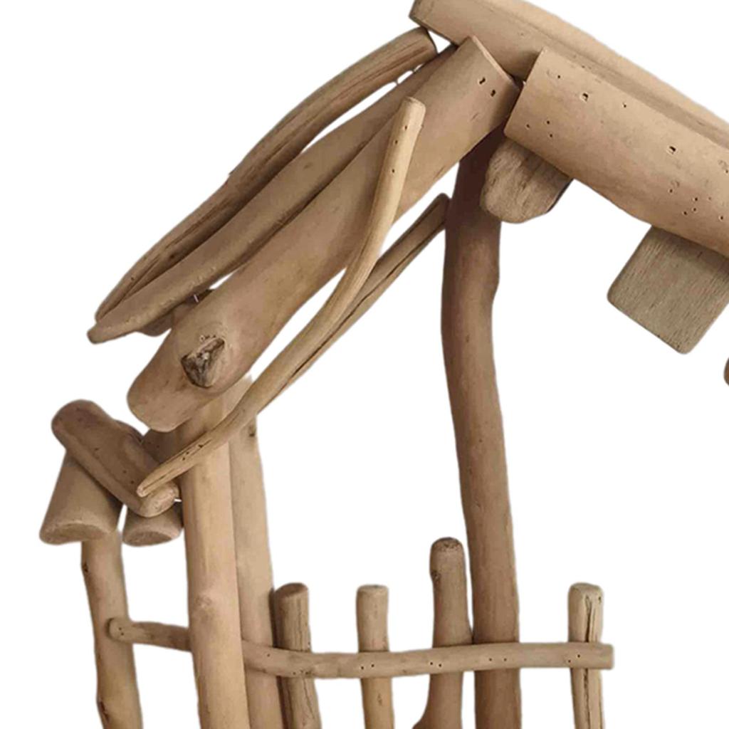 Christmas Decorations Manger Nativity Stable Easy to Store Miniature Lifelike Wooden Tabletop