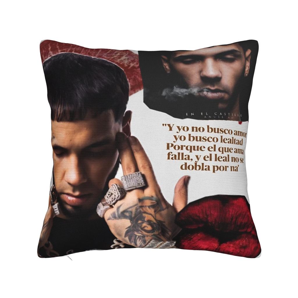 Anuel AA  Rapper Singer Pillow Covers Merchandise Soft Cushion Cover Decoration  Pillow Case Cover Sofa Multi Size