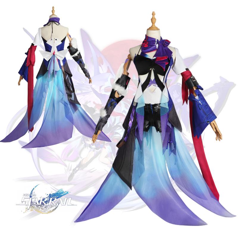 Rail Star Honkai Seele Cosplay Costume Full Suit Set Halloween Party Game Props
