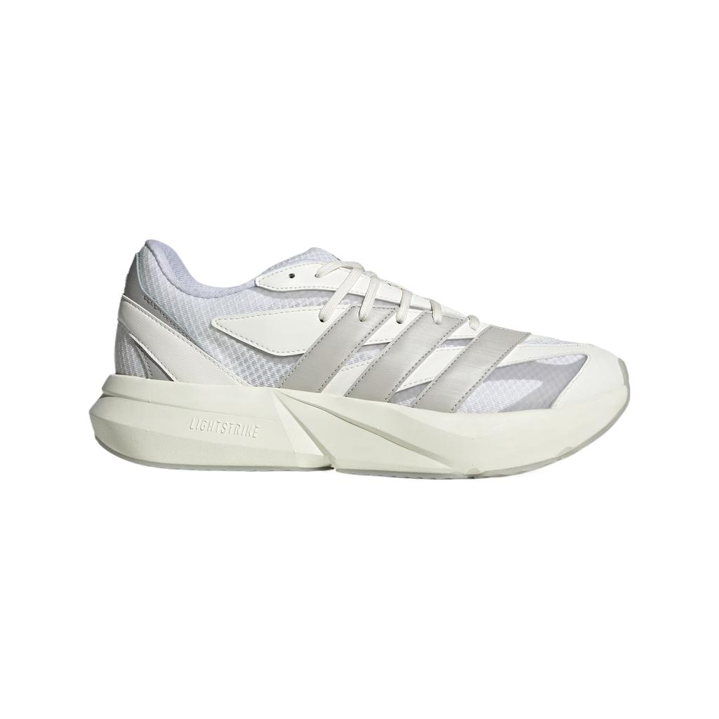 Adidas LIGHTBLAZE Abrasion Resistant Breathable Rebound Low top Casual Running Shoes Men's White Gray Sneakers JR7328