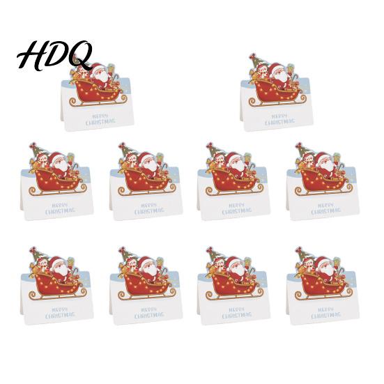 Holiday Souvenirs 10 Pcs 3D Christmas Greeting Card Cute Tree Santa Snowman Claus Cards Wreath Design for Festive Messages Wishes