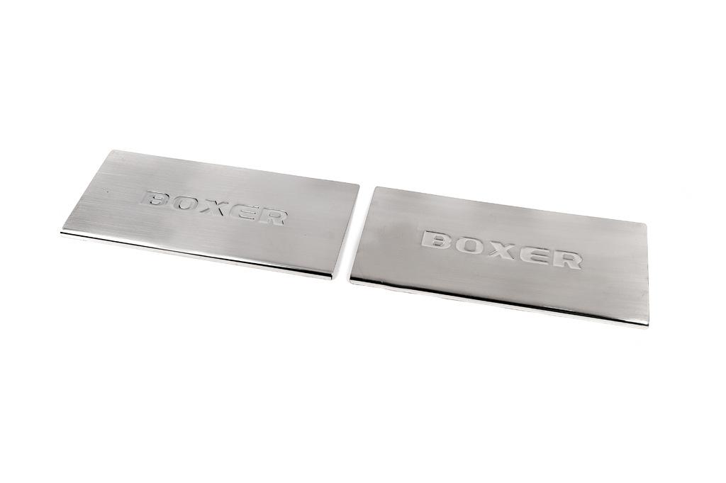

Накладки на внутренние пороги Carmos V2 (2 шт, нерж.) для Peugeot Boxer 2006-2025 гг