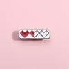Distinctive Red Heart Pixel Dot Brooch Chic Minimalist Accessory For Men Women And