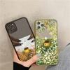 Retro Scenery Painted Phone Case For iphone 16 7 8 Plus SE2 X XS XR 16 14 12 13 11 Pro Max Large Flower Fields Log Cabin Covers
