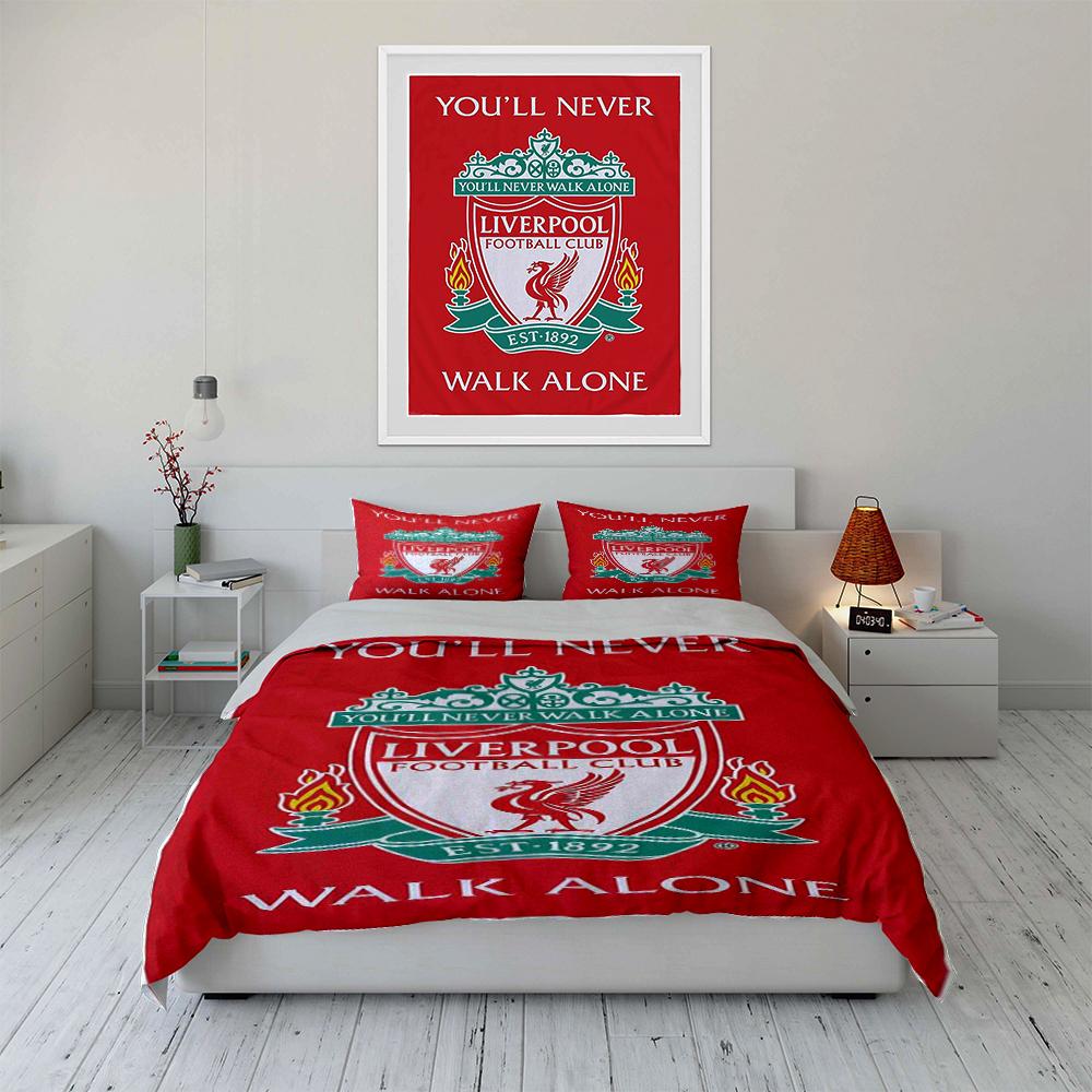 Fotbalový klub Liverpool Povlečení Povlečení (1 povlak na přikrývku, 2 povlaky na polštář, přikrývka není součástí balení)