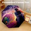 8‑Rib Automatic Umbrella, Juice Wrld Design Foldable Umbrella for Sun Rain Protection Travel