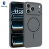 Applicable iPhone17 promax magnetic mobile phone case with lanyard hole anti-drop 16E Apple 15 matte protective case