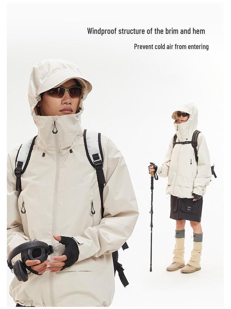Men's Hooded Windproof Water-Repellent Windbreaker Jacket