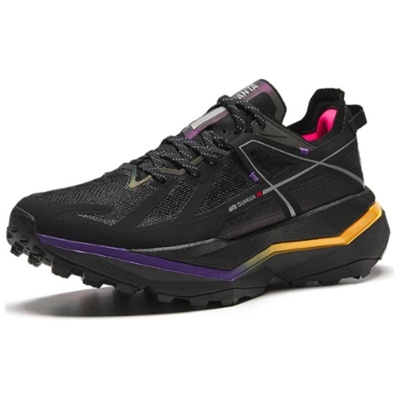 Anta Falcon Hunting Cushioning Wear-Resistant Low-Top Outdoor Shoes Men's Black Yellow Sneakers