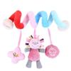 Newborns Spiral Hanging Activity Stroller Toy Baby Carseat Toy Black & White Lion Koala Rattle  for Crib Mobile Sensory Toy Gift
