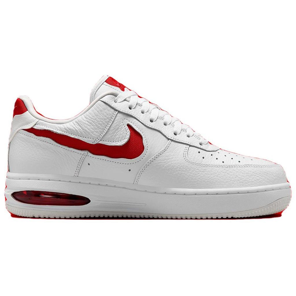 Nike Air Force 1 Low EVO Bianco Rosso Università Scarpe da Ginnastica da Uomo Summit-White HF3630-100