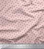 Soimoi Pink Poly Crepe Fabric Bull Animal Print Sewing Fabric metre 42 Inch