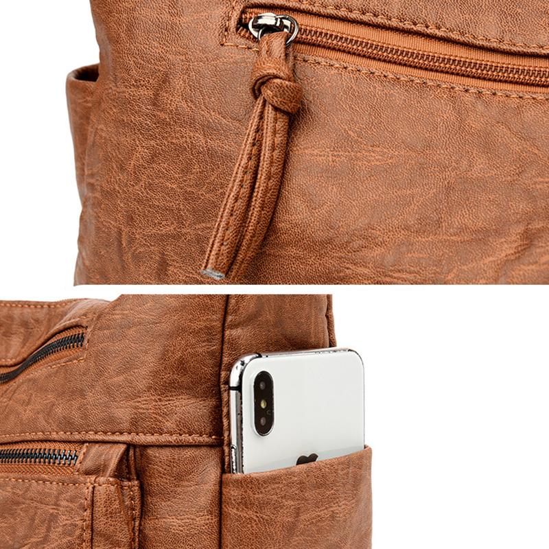 Retro Casual Tote Bag Female Luxury Designer Handbag Shoulder Bag for Women 2023 New Ladies Vintage PU Leather Crossbody Bag