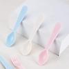1/2/4Pcs Simple Children Tableware Plastic Baby Feeding Spoon Toddler Training Eating Utensils For Dessert Fruit