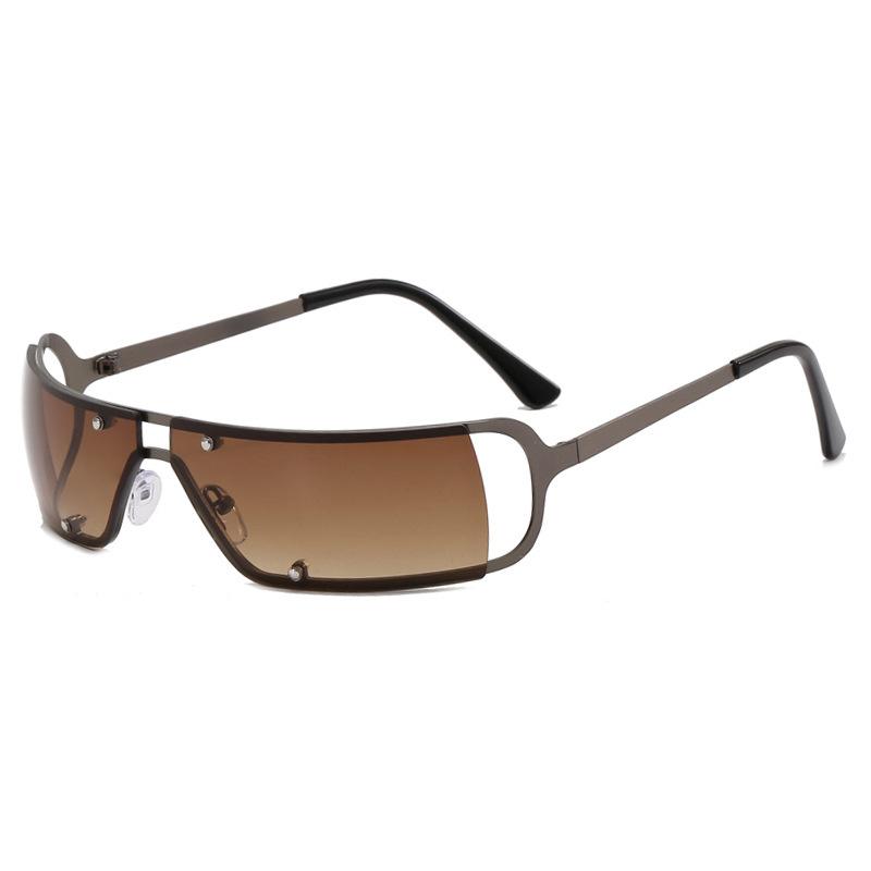 

Oval Y2K Sunglasses Latest Futuristic Metal Sunglasses Youthful Girl Sunglasses Male Brand Design Cyberpunk Shadow Glasses only 1pcs sunglasses