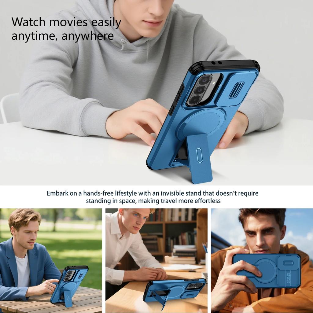 Armor Bracket Shockproof Case for Samsung Galaxy A17 5G A56 A26 A16 A36 Protective Cover for Samsung A17