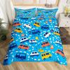 Rustic Suburb Soft Duvet Cover Countryside House Tre Hplus Grafiti Beding Set Nature Scenery Warm Comforter Cover Blue River Comfortable Quilt Cover