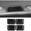 4x Door Handle Bowl Cover Trim Bezels Interior For Ford F150 + Carbon Fiber