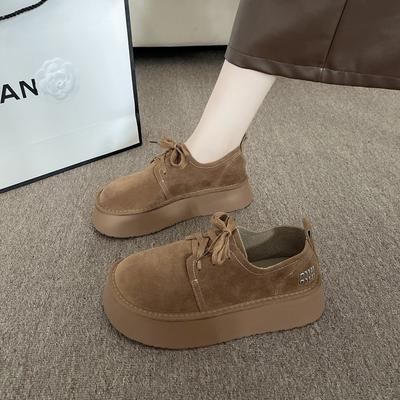 Thick-soled Lazy Shoes Women's British Style Retro Women's Shoes Spring and Autumn 2025 New Small Man Height Increase One Pedal Single Shoes