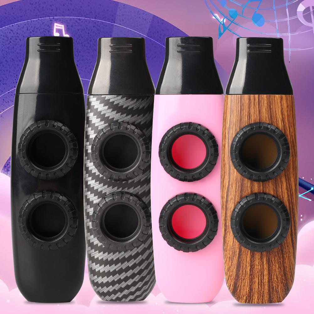 Double Hole Kazoo Portable Small Kazoo Musical Instrument Professional ABS for Ukulele Guitar Accompaniment