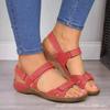Commerce extérieur nouveau spot Amazon pour 42 grande taille chaussures pour femmes à talon compensé à semelle épaisse sandales à boucle Velcro femmes