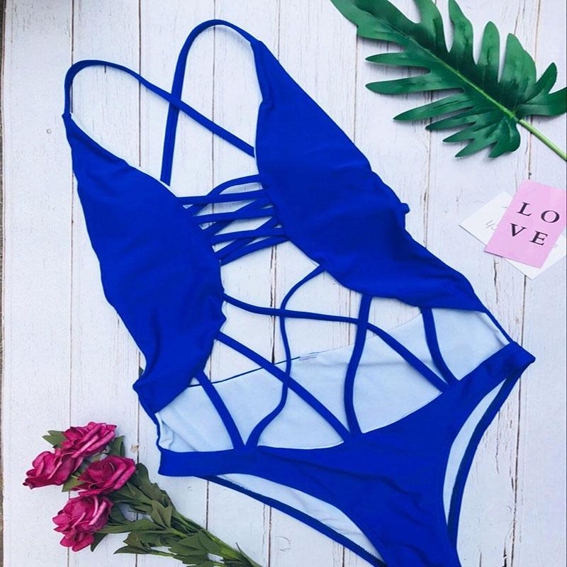 Womens One Piece Bandage Bikini Swimsuit With Push Up Design And Flattering Fit