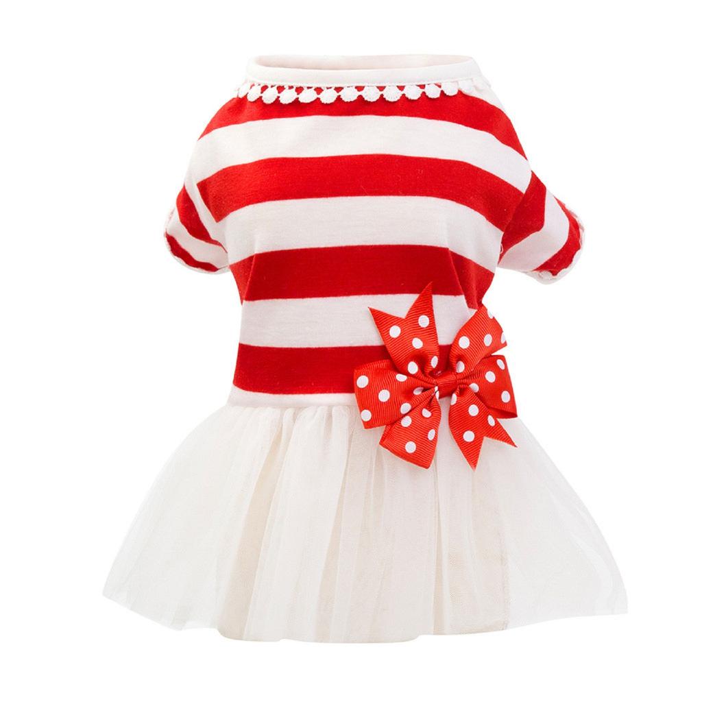 Kleines Hundekleid Haustier Hund Schleife Kleid Hund Niedlich Frühling Sommer